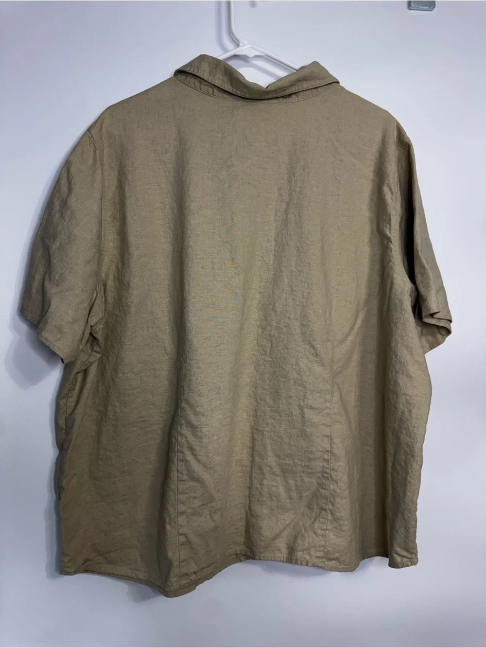 Light Tan Button-Up Shirt and Matching Pant Set